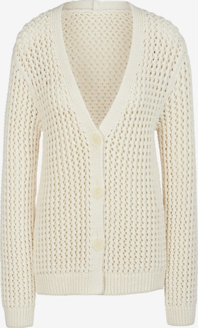 WALL London Knit Cardigan in White: front