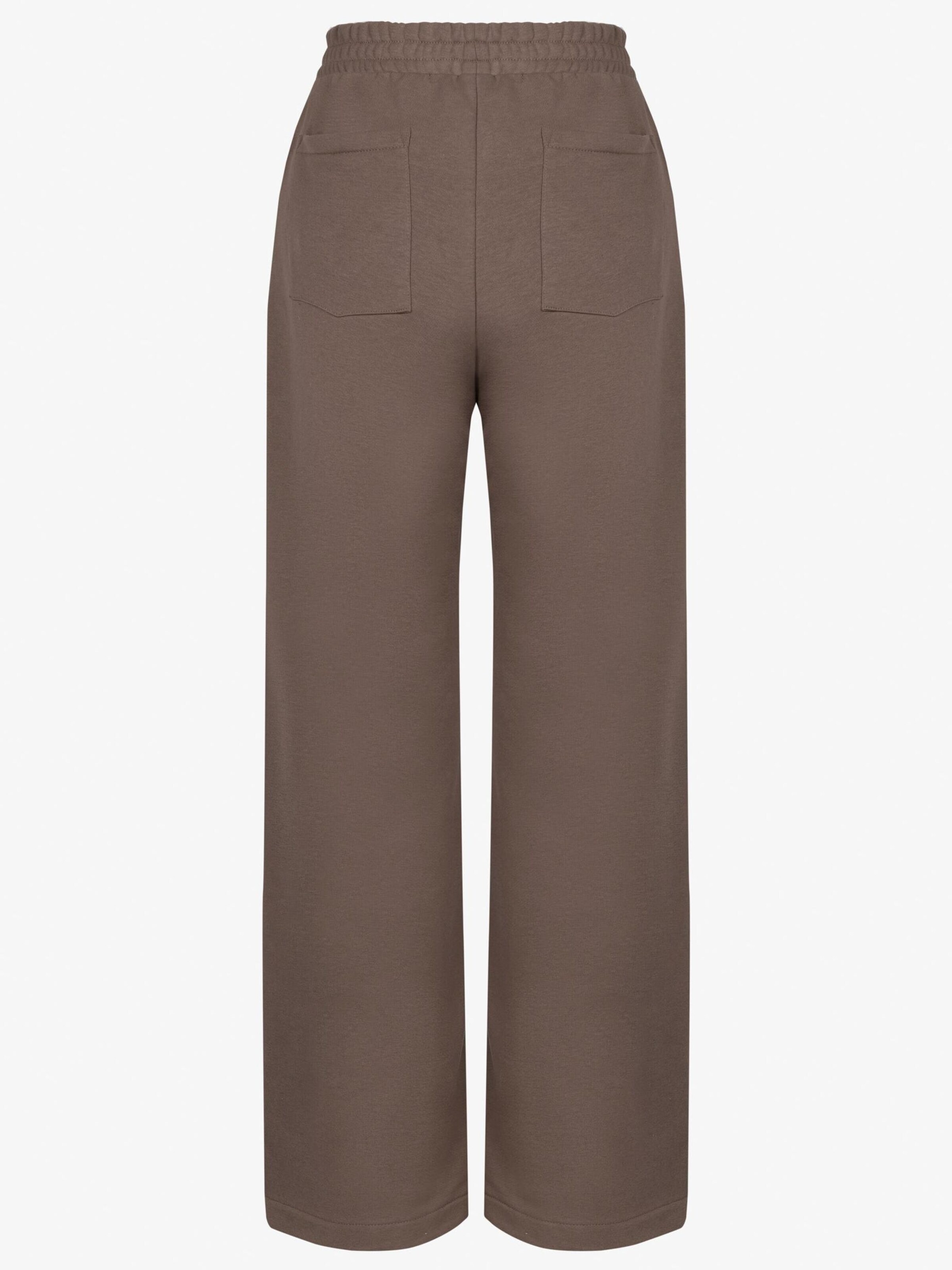 Loosefit Pantaloni 'SPODNIE DRESOWE FLOW TAUPE' di FEMSSY in grigio