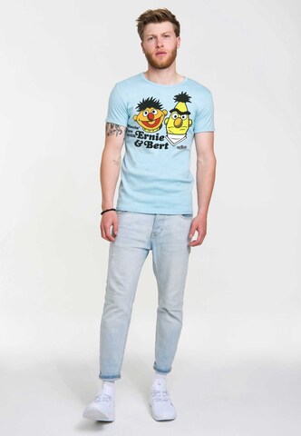LOGOSHIRT Shirt 'Ernie und Bert' in Blue