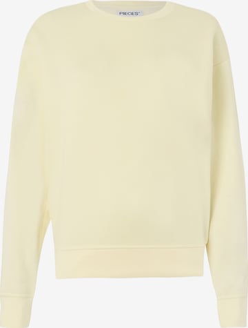 Sweat-shirt 'PCCHILLI' PIECES en jaune : devant