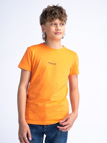 Petrol Industries Shirt 'Tropicrush' in Oranje: voorkant