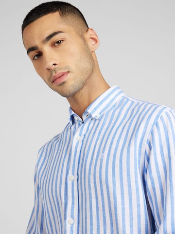 JACK & JONES Regular fit Button Up Shirt 'MAZE' in Blue