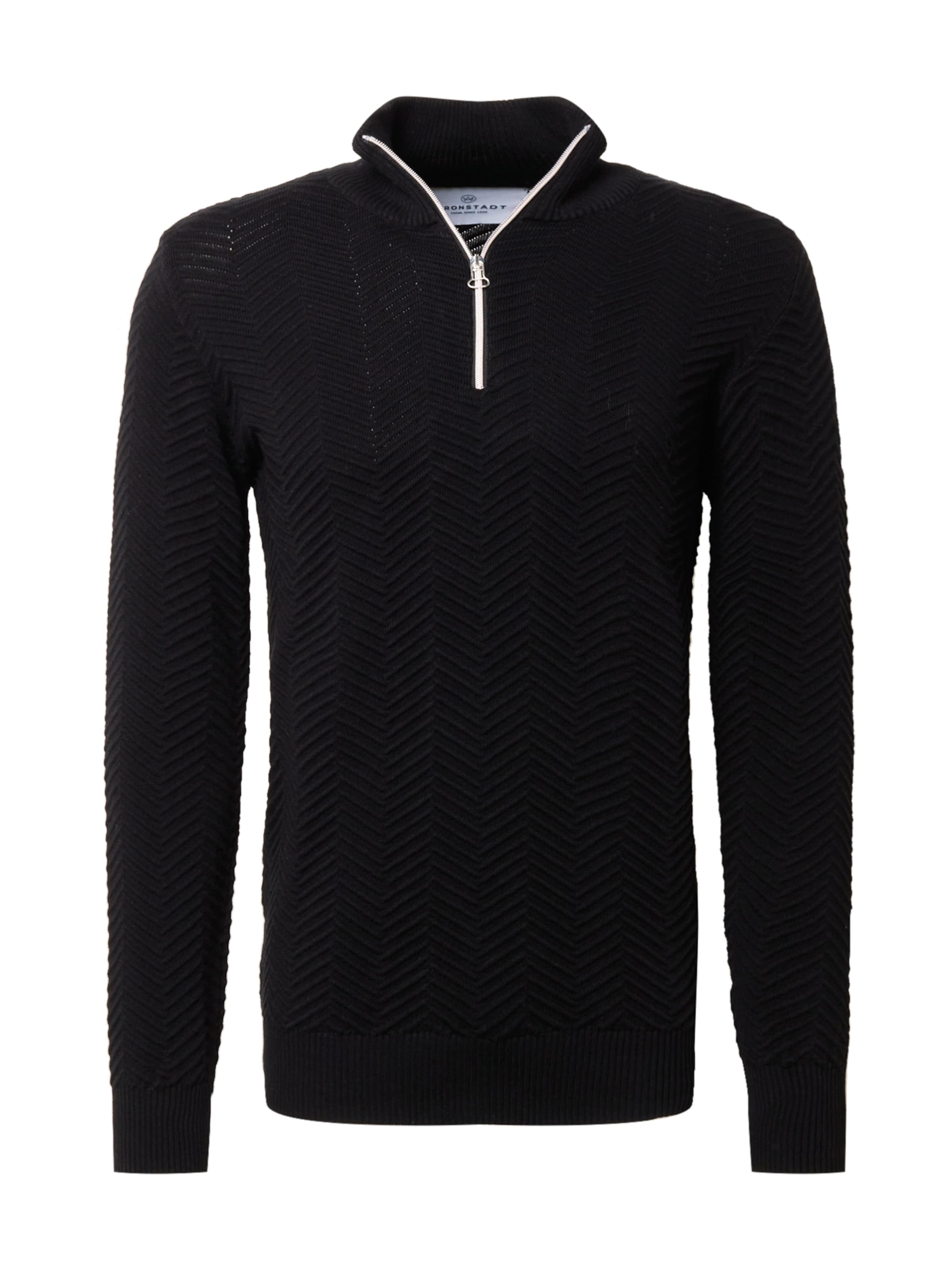 Kronstadt Pullover 'Carlo' in Schwarz: Vorderseite