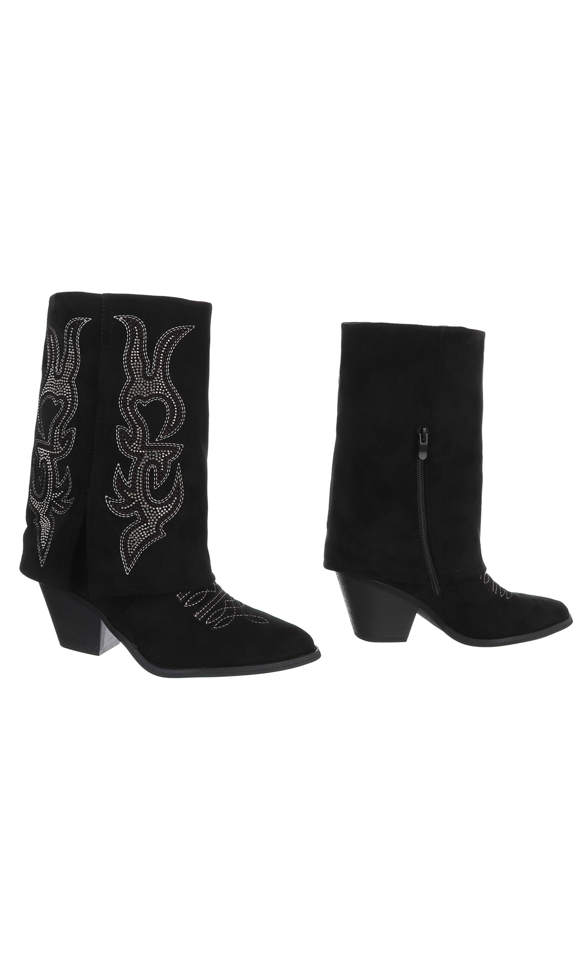 Ital-Design Cowboy Boots in Black