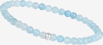 Massi Morino Perlenarmband aus Natursteine Aquamarin, 15 cm in Blau: Vorderseite