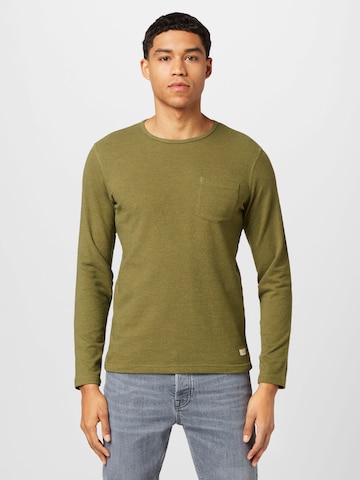 BLEND Тениска в зелено: отпред