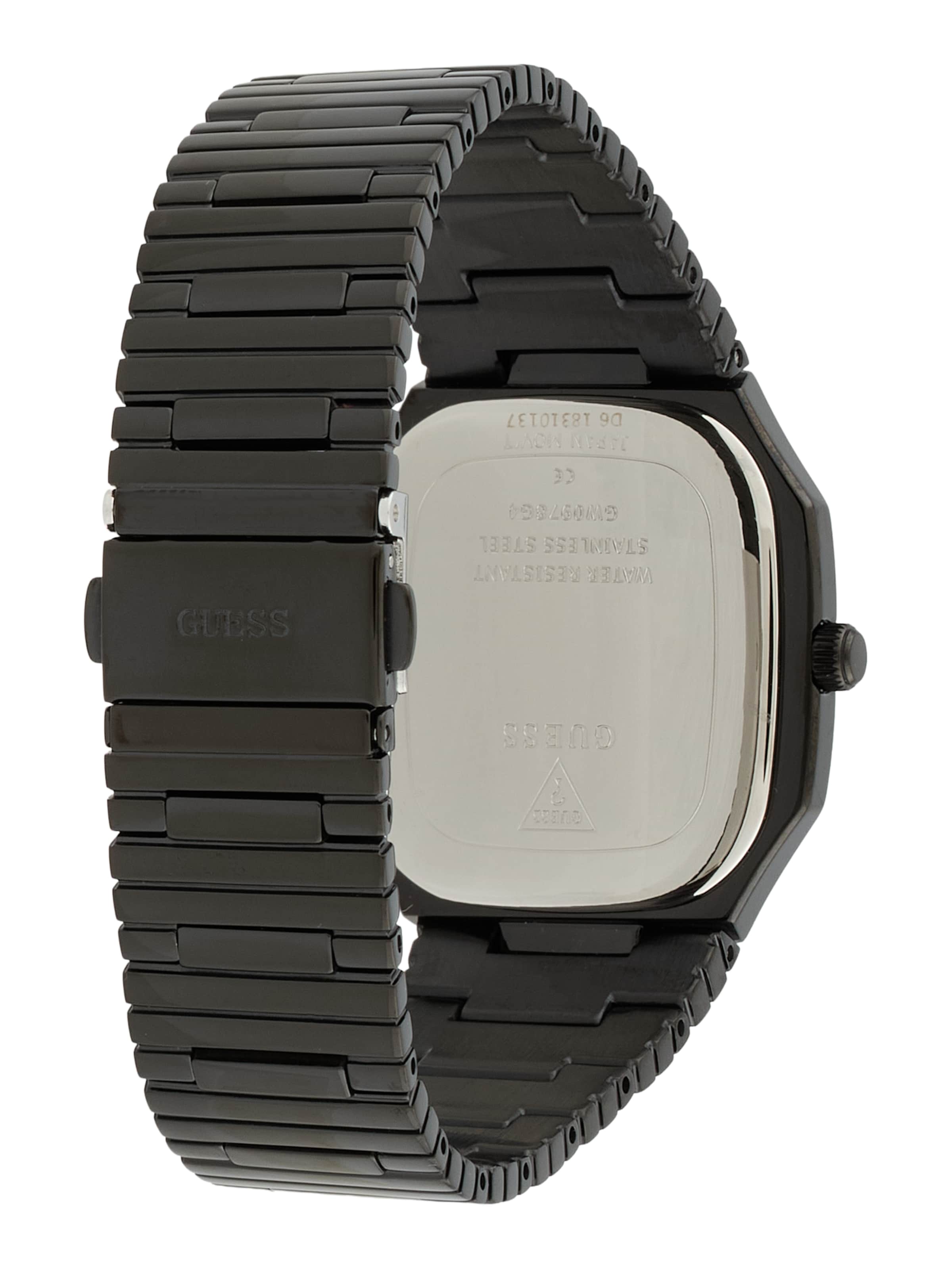 GUESS Uhr 'Oliver' in Schwarz