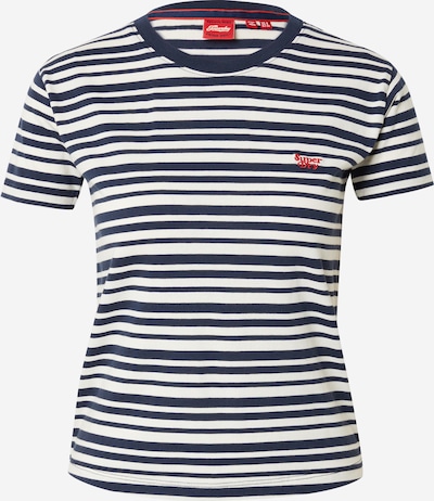 Superdry T-shirt 'Essential' en bleu foncé / rouge / blanc, Vue avec produit