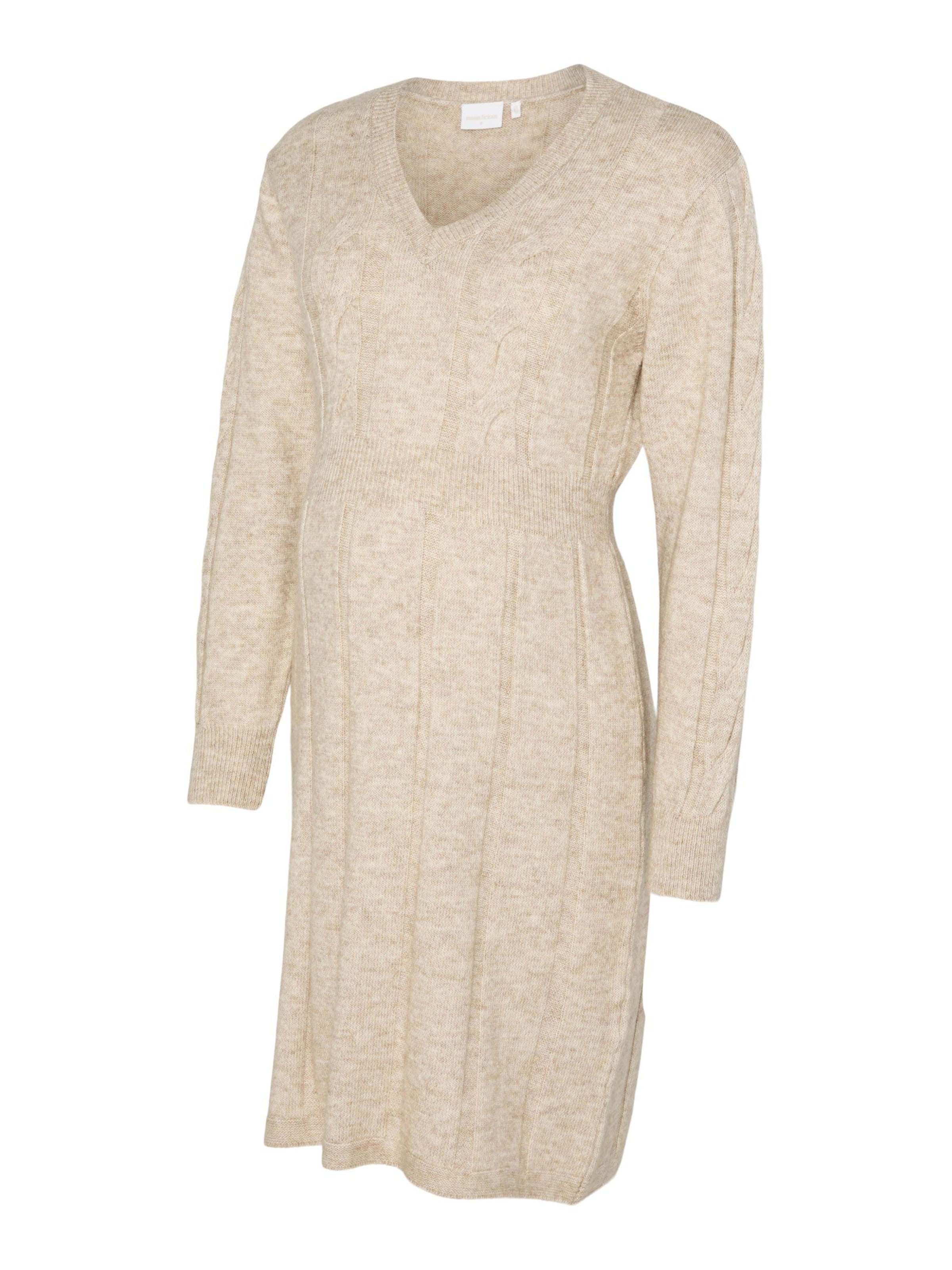 Robe MAMALICIOUS en beige : devant
