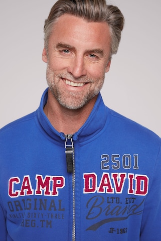 CAMP DAVID Sweatjacke in Blau