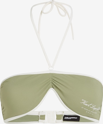 Hauts de bikini ' HOTEL' Karl Lagerfeld en vert : devant