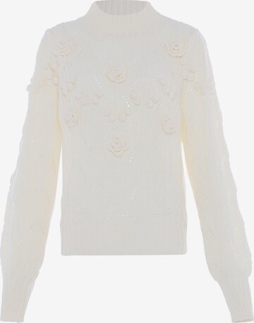 faina - Pullover em branco: frente