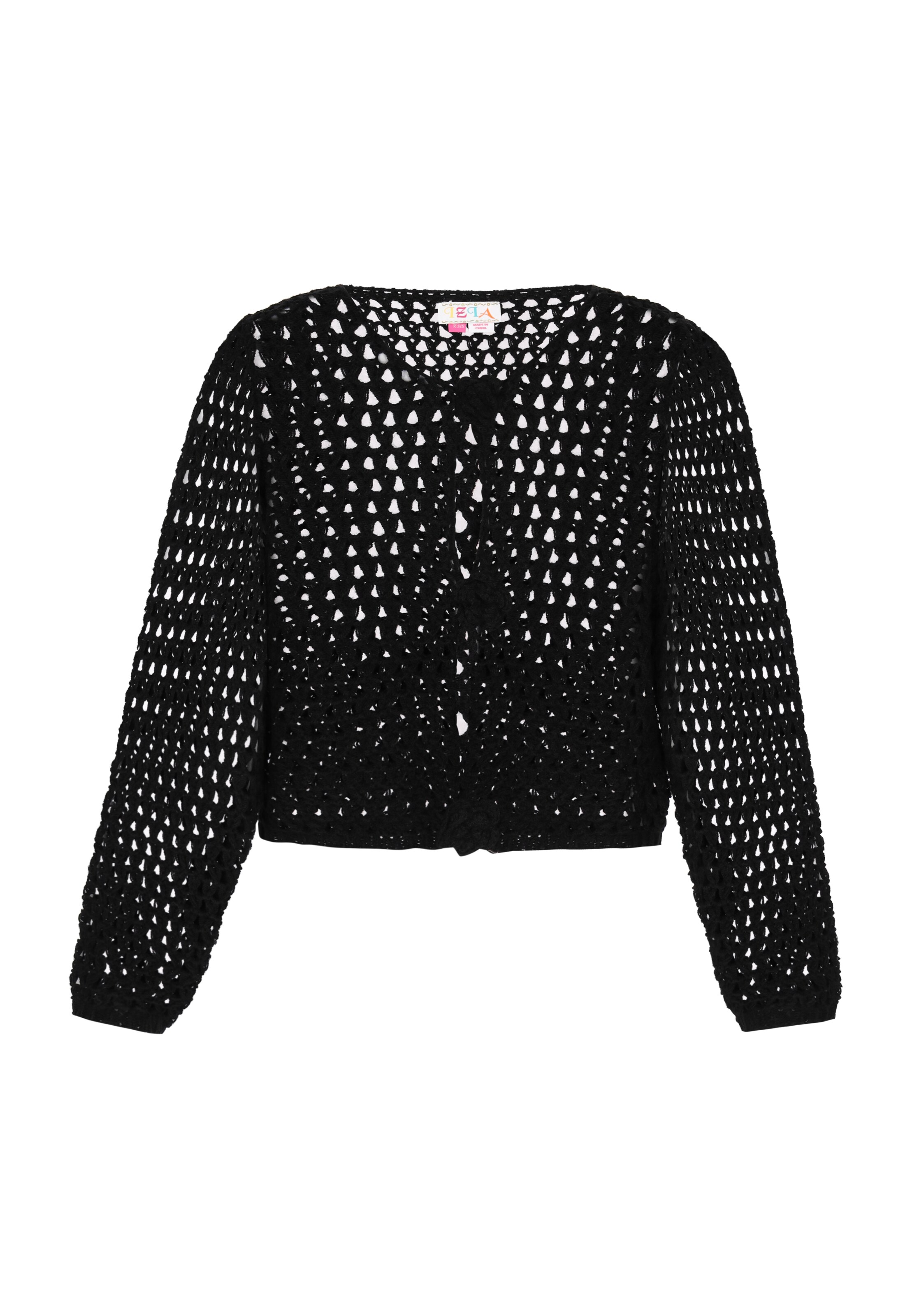 IZIAKardigan - crna boja: prednji dio