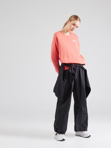 UNDER ARMOUR Sportief sweatshirt 'Essential' in Roze