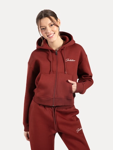 Smilodox Sweatjacke 'Enara' in Braun: Vorderseite