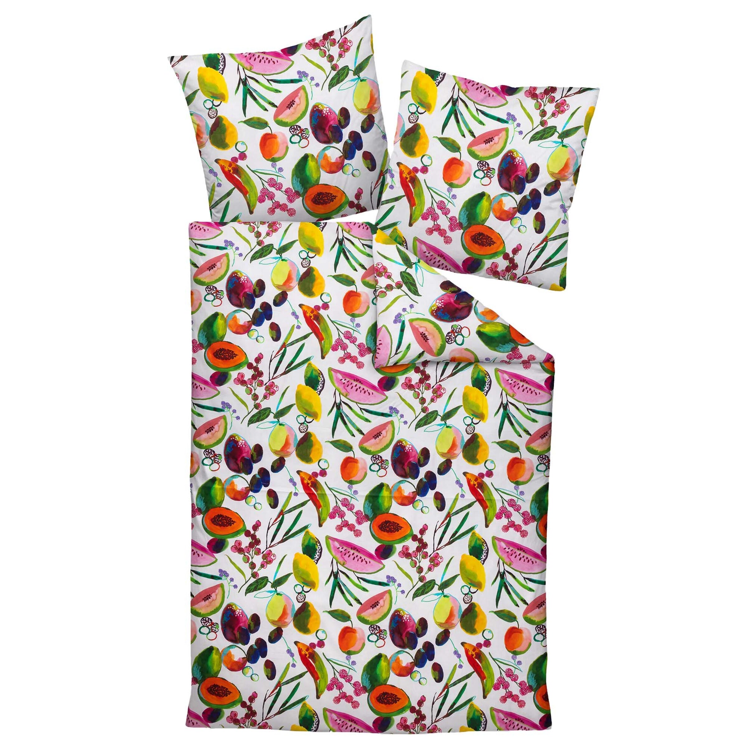 JANINE Dekbedovertrek in Wit: voorkant