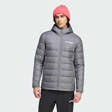 ADIDAS TERREX Μπουφάν πεζοπορίας ' Multi Light Down CLIMAWARM Hooded' σε γκρι: μπροστά