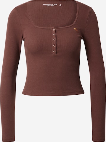 T-shirt Abercrombie & Fitch en marron : devant