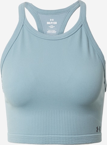 UNDER ARMOUR Sporttop 'Rush' in Blau: predná strana