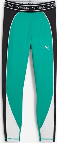 PUMA Skinny Fit Спортен панталон в зелено: отпред