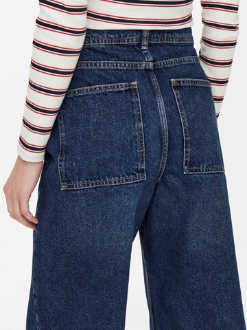 Only Petite Wide leg Jeans in Blauw