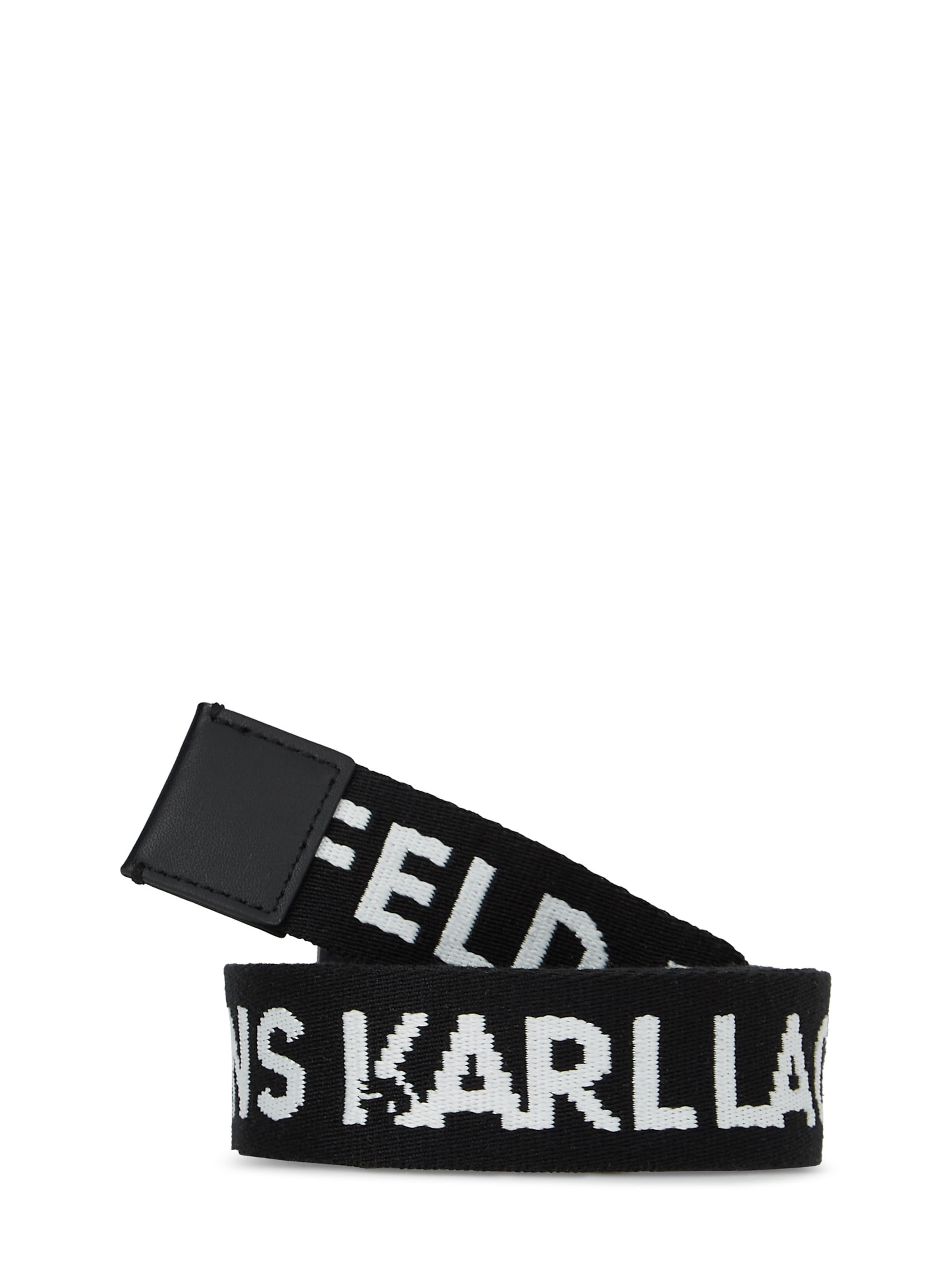 KARL LAGERFELD JEANS Övek ' Gürtel aus Gurtband mit Logo ' - fekete