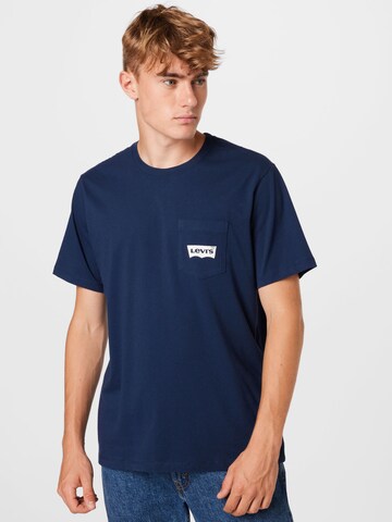 LEVI'S ® Тениска 'Relaxed Graphic Pocket' в синьо: отпред