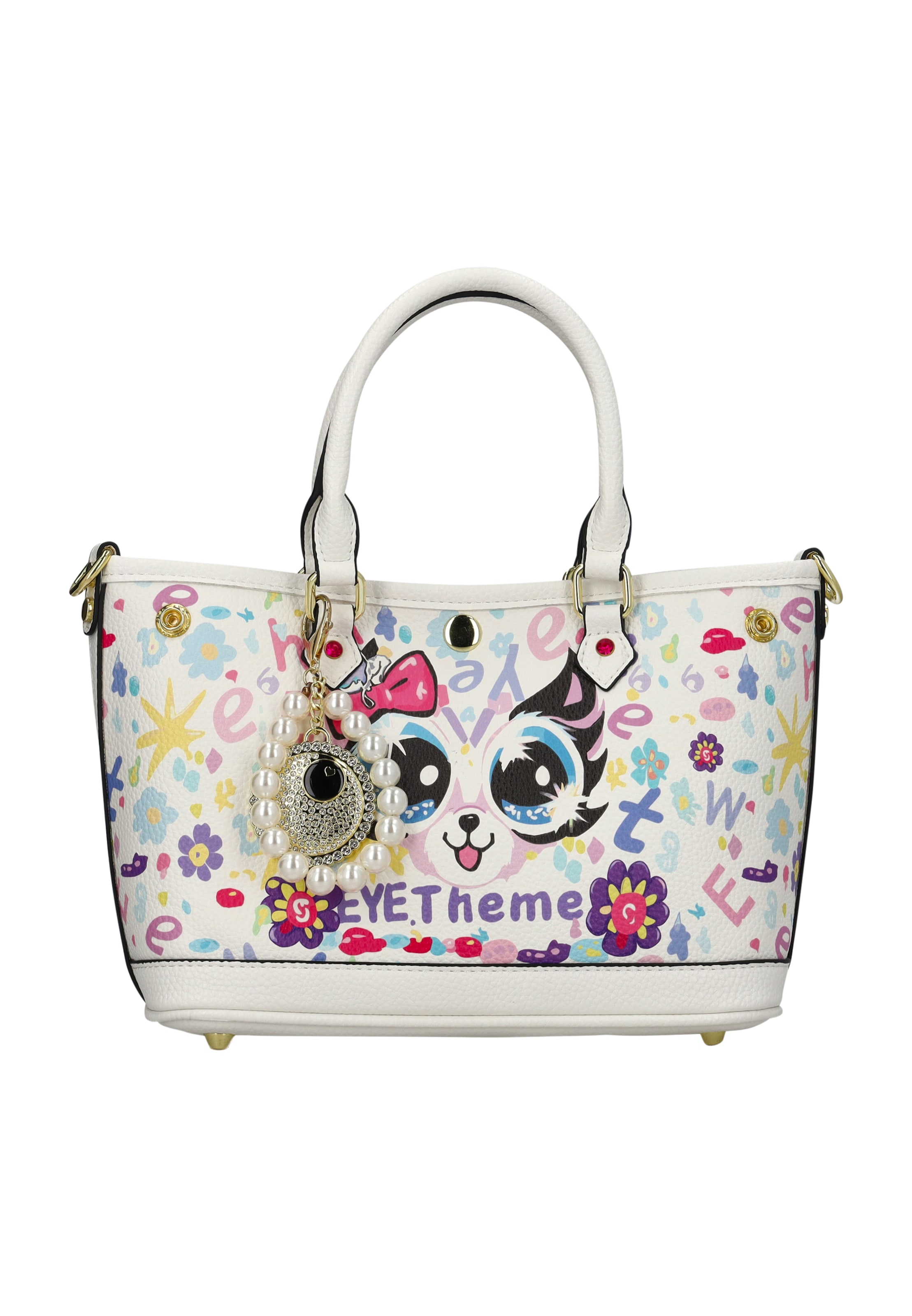 MYMO - Bolso de hombro 'POP EYETHEME' en blanco