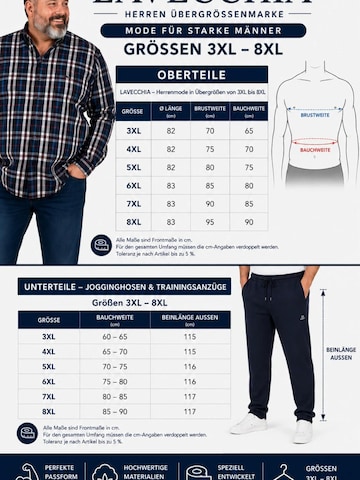 Lavecchia - Sudadera con cremallera 'LV-2022 Übergrößen' en azul