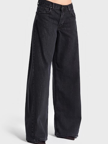IT'S BASIC Wide leg Jeans 'Wide Mid Rise Jeans' in Grey
