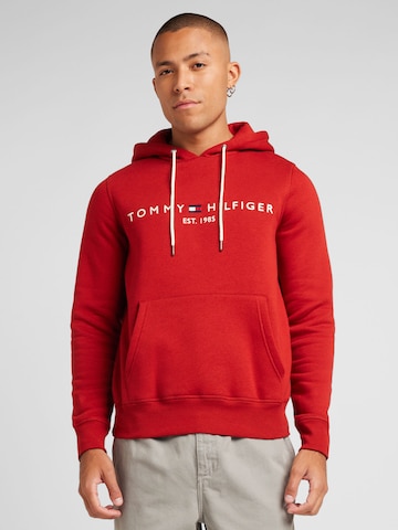 TOMMY HILFIGER Klasický střih Mikina – červená: přední strana