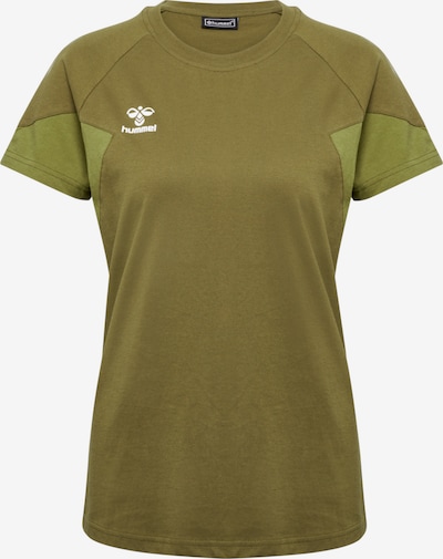 Hummel Functioneel shirt in de kleur Groen / Olijfgroen / Wit, Productweergave