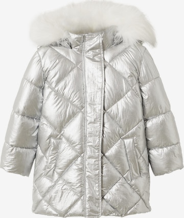 MANGO KIDS Zimska jakna 'Marine' | srebrna barva: sprednja stran