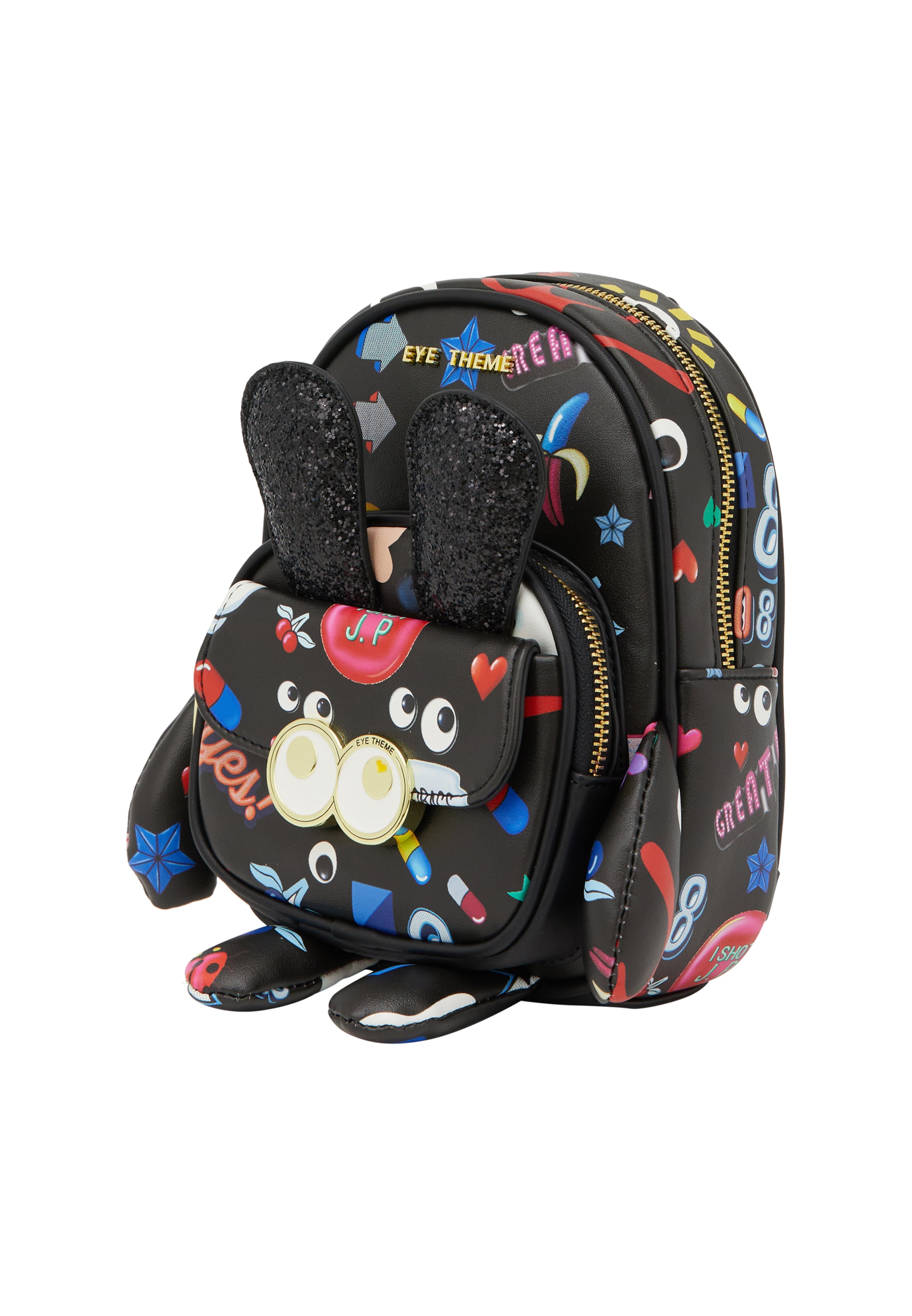 MYMO Σακίδιο πλάτης 'Pop Eyetheme' σε μαύρο