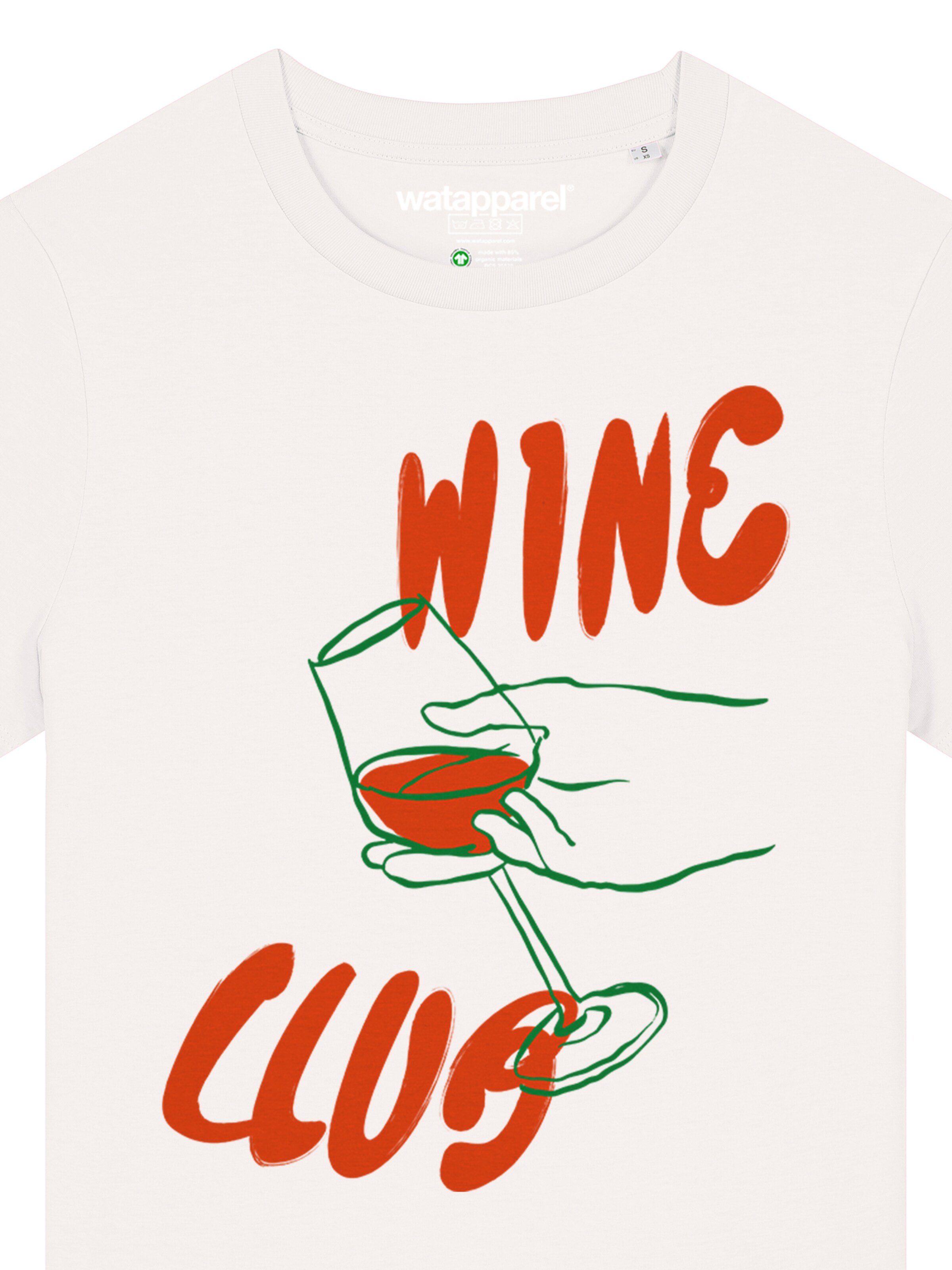 Watapparel Shirt 'Wine Club' in White