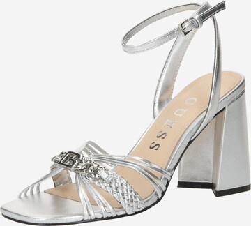 Sandales 'Keelan' GUESS en argent : devant