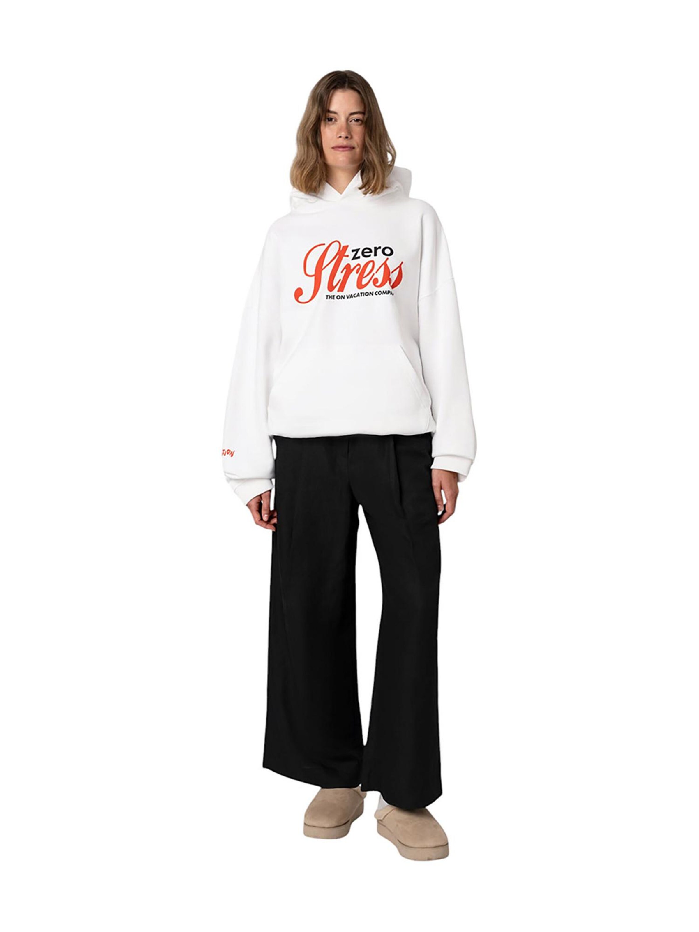 On Vacation Sweatshirt 'Zero Stress' in White