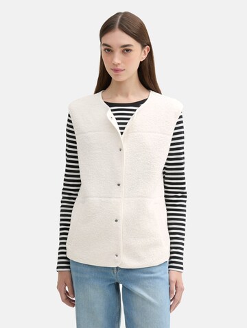 TOM TAILOR DENIM Vest in White: front