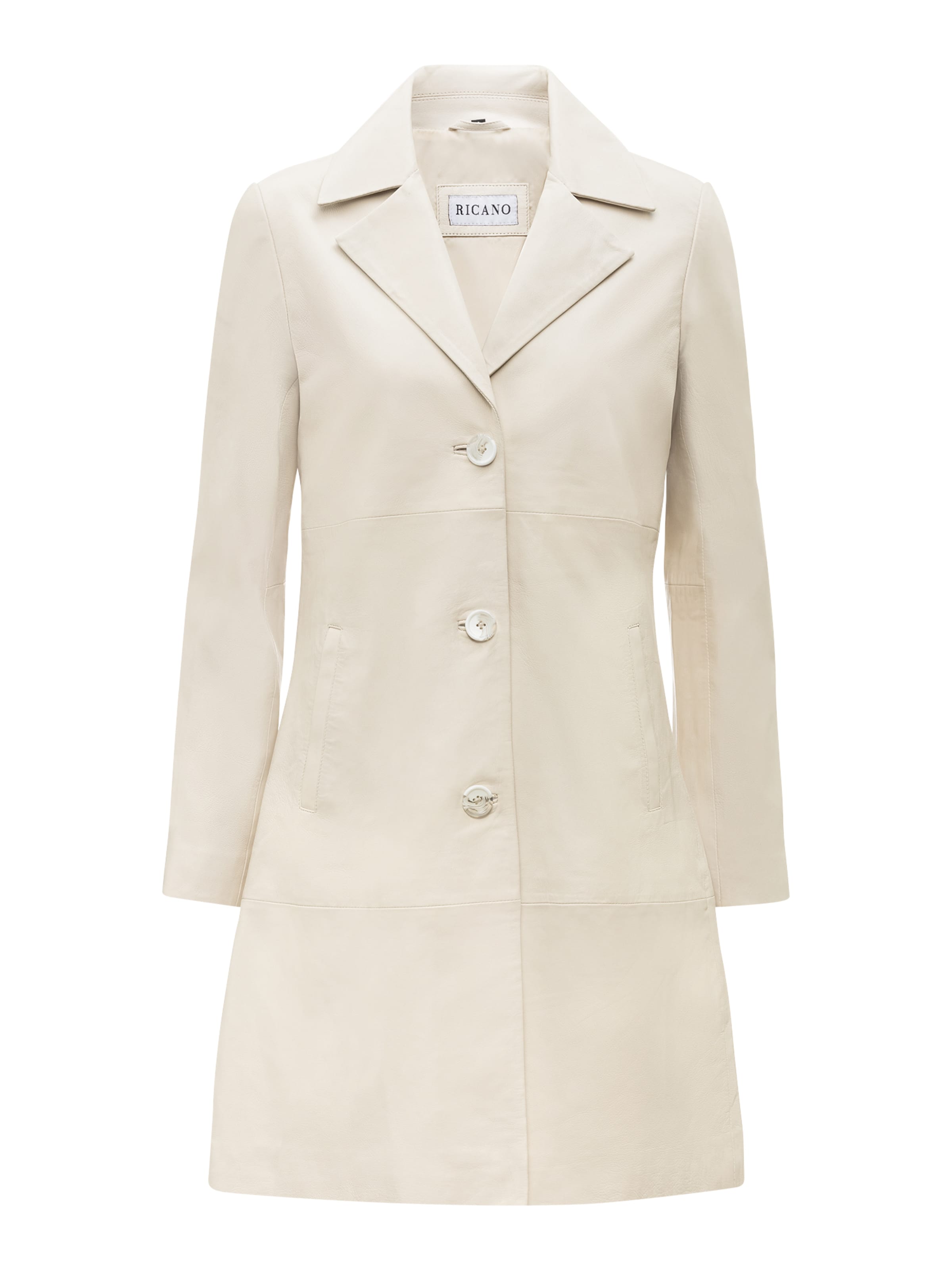 RICANO - Abrigo de entretiempo 'Marzia' en blanco: frente