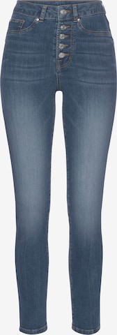 LASCANA Skinny Jeans in Blauw: voorkant