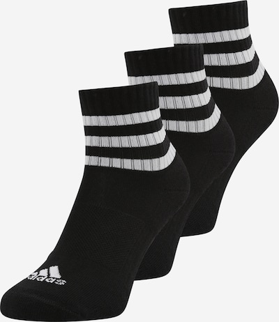 ADIDAS SPORTSWEAR Sporta zeķes '3-stripes Cushioned Sportswear -cut 3 Pairs', krāsa - melns, Preces skats