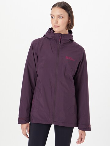 JACK WOLFSKIN Outdoor Jacket 'MOONRISE' in Purple: front