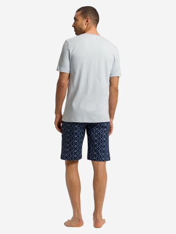 Hanro Short Pajamas 'Night & Day' in Blue