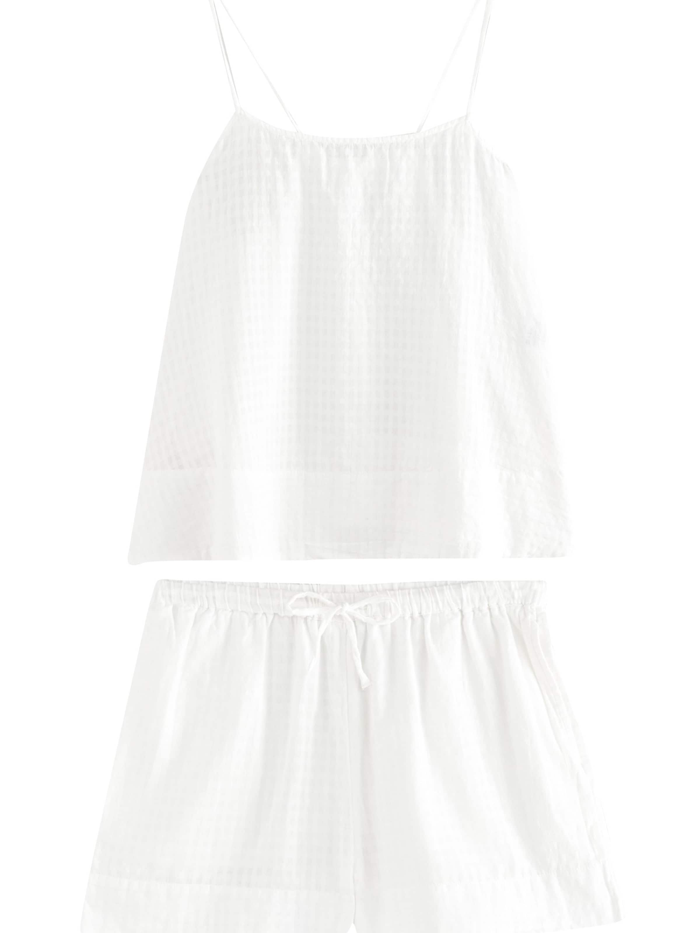 Next Pyjamas 'Gingham' i vit: framsida