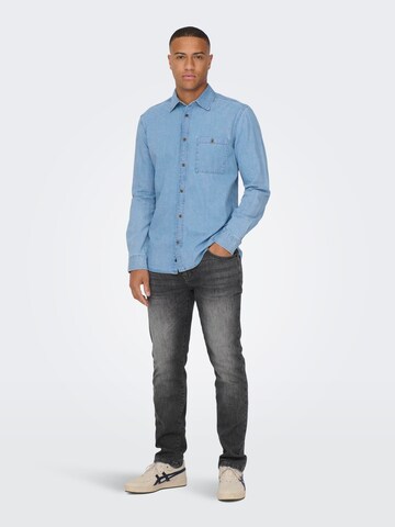 Regular Jean 'WEFT' Only & Sons en gris