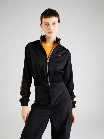 ELLESSE Sweat jacket 'Morelli' in Black: front