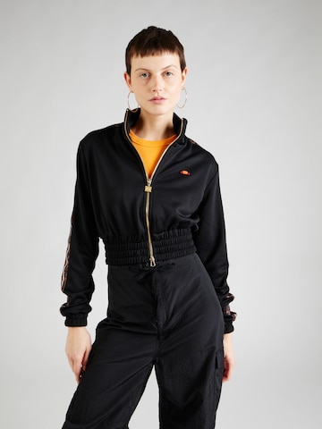 ELLESSE Zip-Up Hoodie 'Morelli' in Black: front