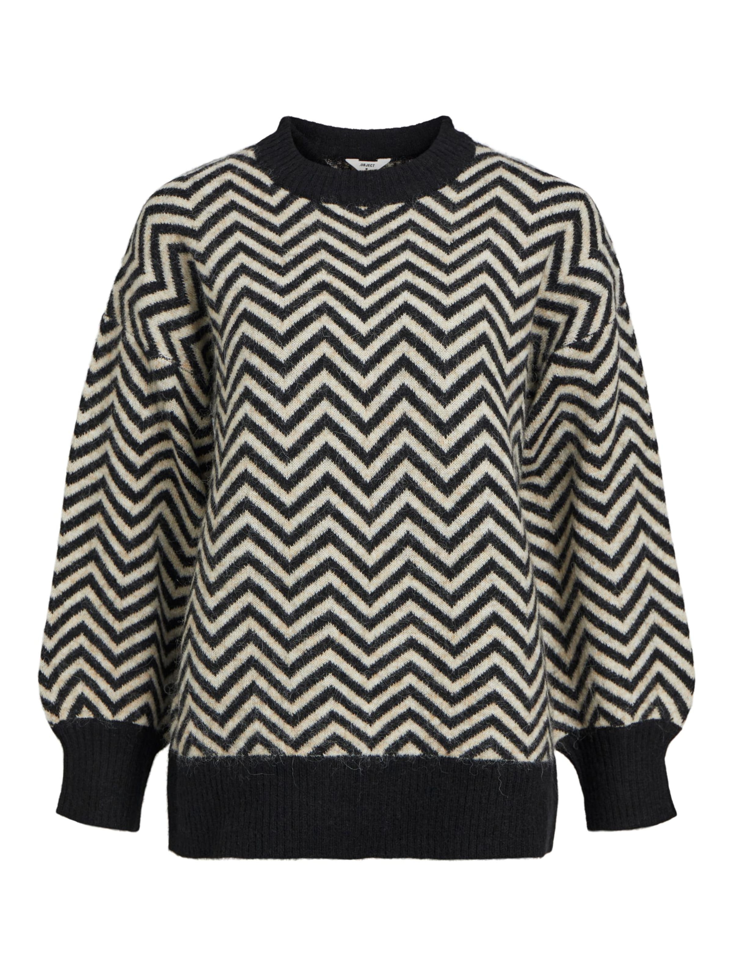 OBJECT Sveter 'Lucia' - Čierna: predná strana