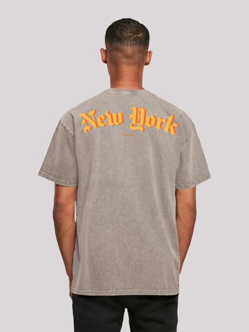 T-Shirt 'New York' F4NT4STIC en gris : devant