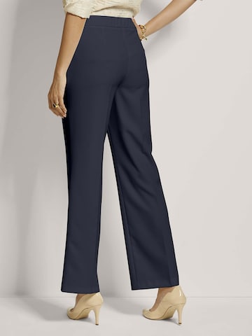 Regular Pantalon à plis MADELEINE en bleu